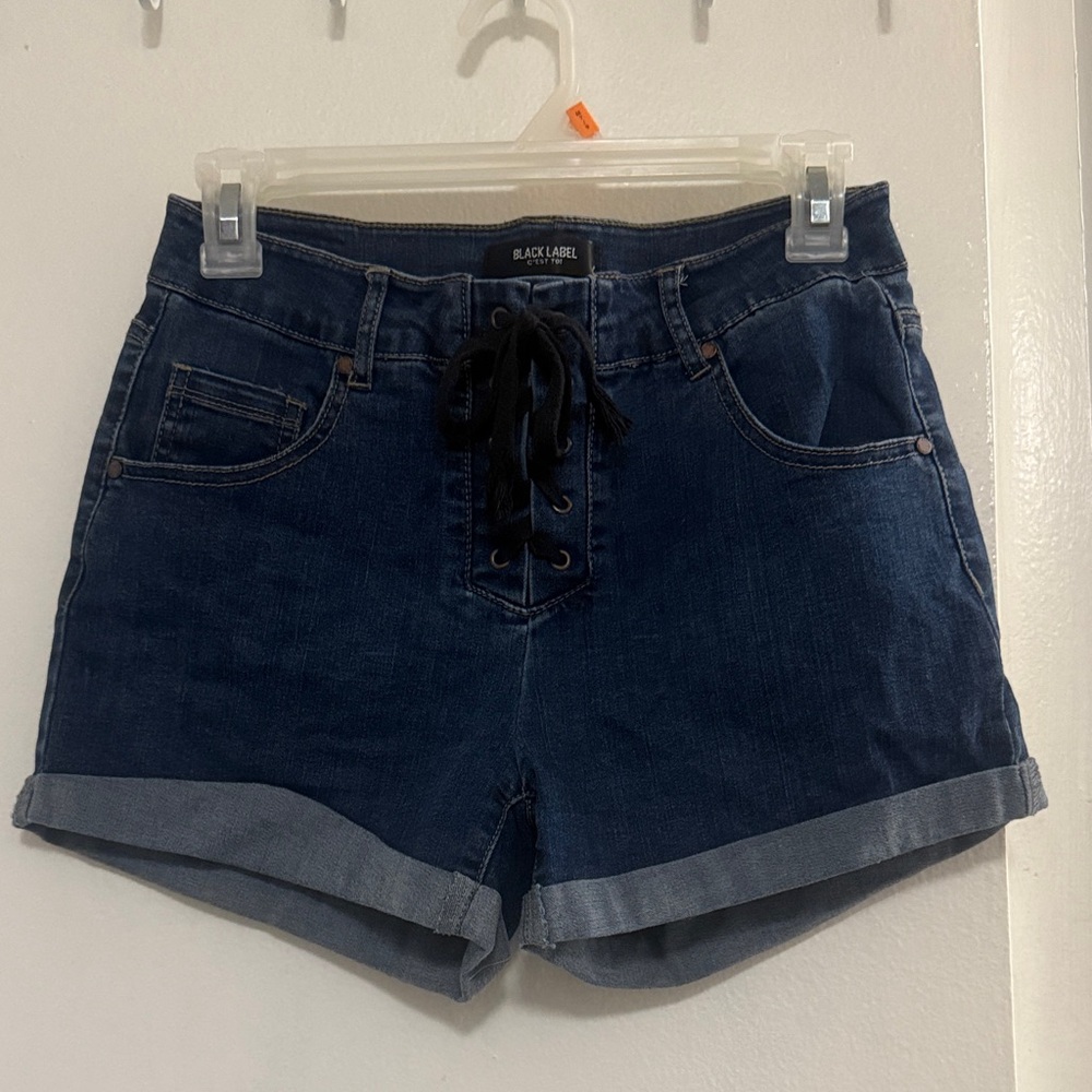 Black Label Women's Dark Blue Jean Shorts